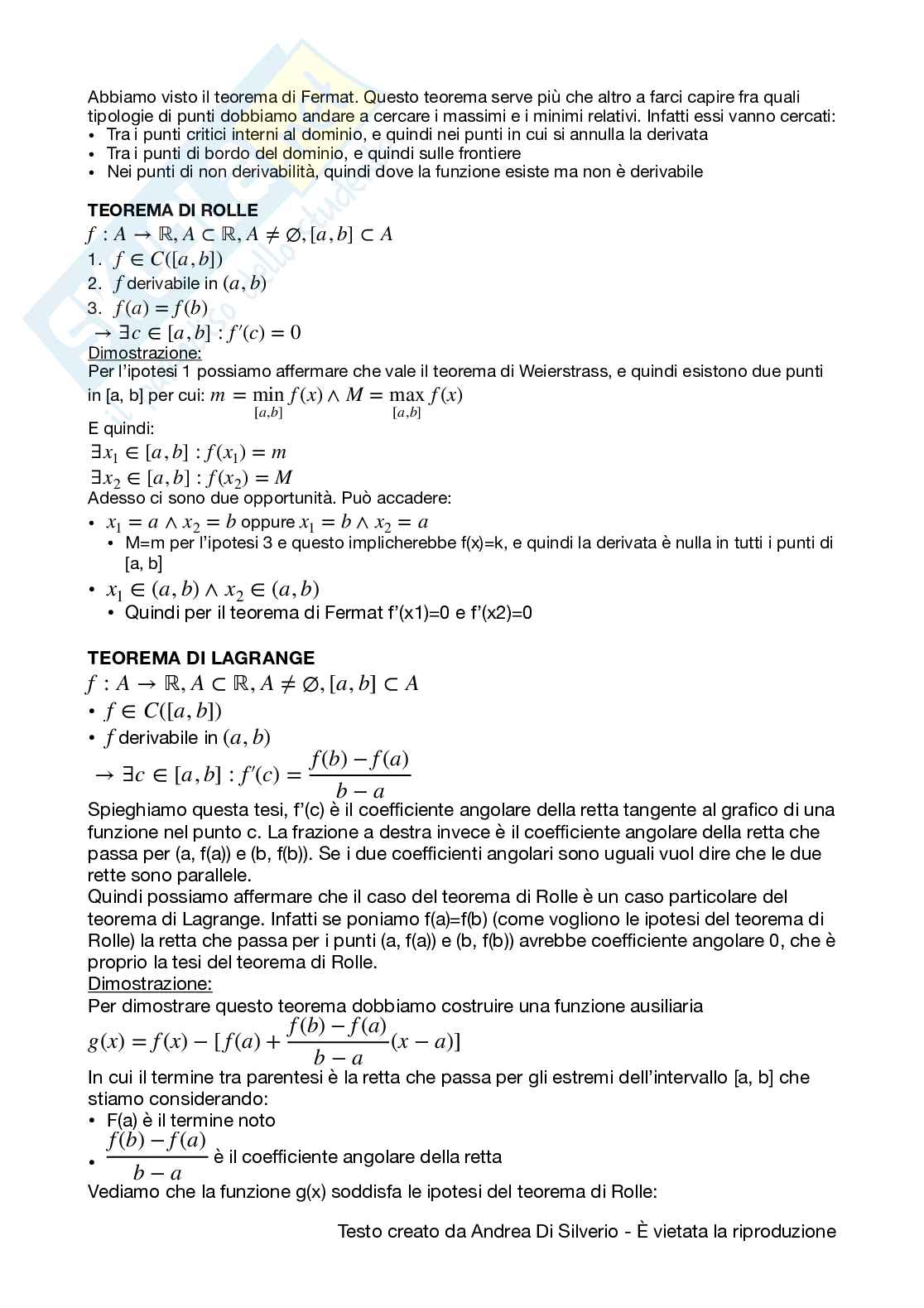 Appunti di Analisi matematica I Pag. 61