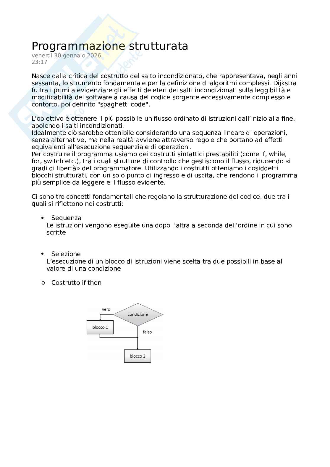 Programmazione strutturata Pag. 1