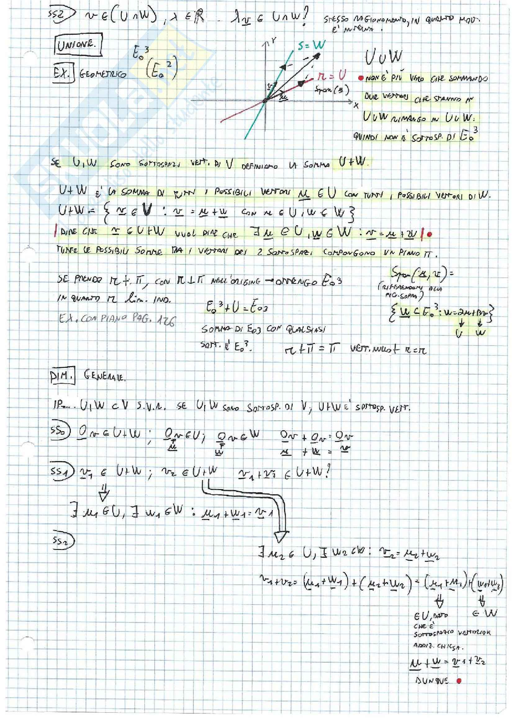Appunti e riassunto Geometria ed Algebra Lineare Pag. 31