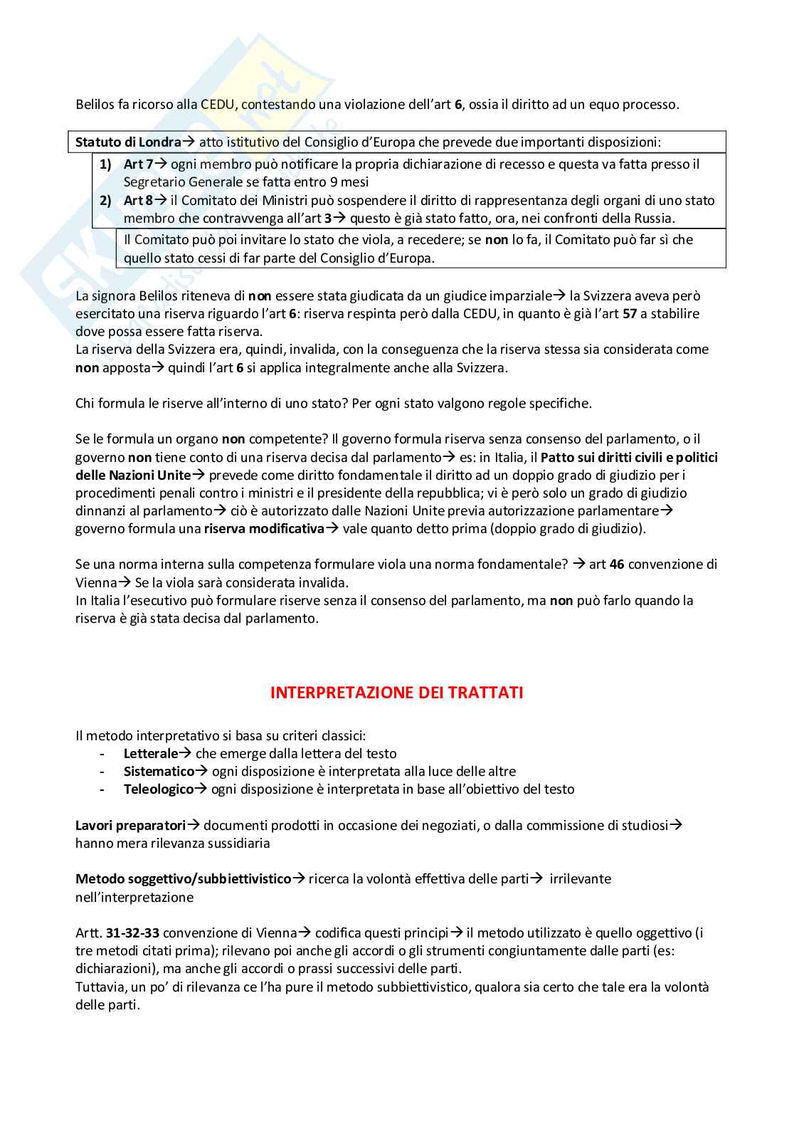 Appunti presi a lezione per l'esame di Diritto internazionale, basati sul manuale Diritto internazionale - XII edizione, Benedetto Conforti e Massimo Iovane Pag. 11