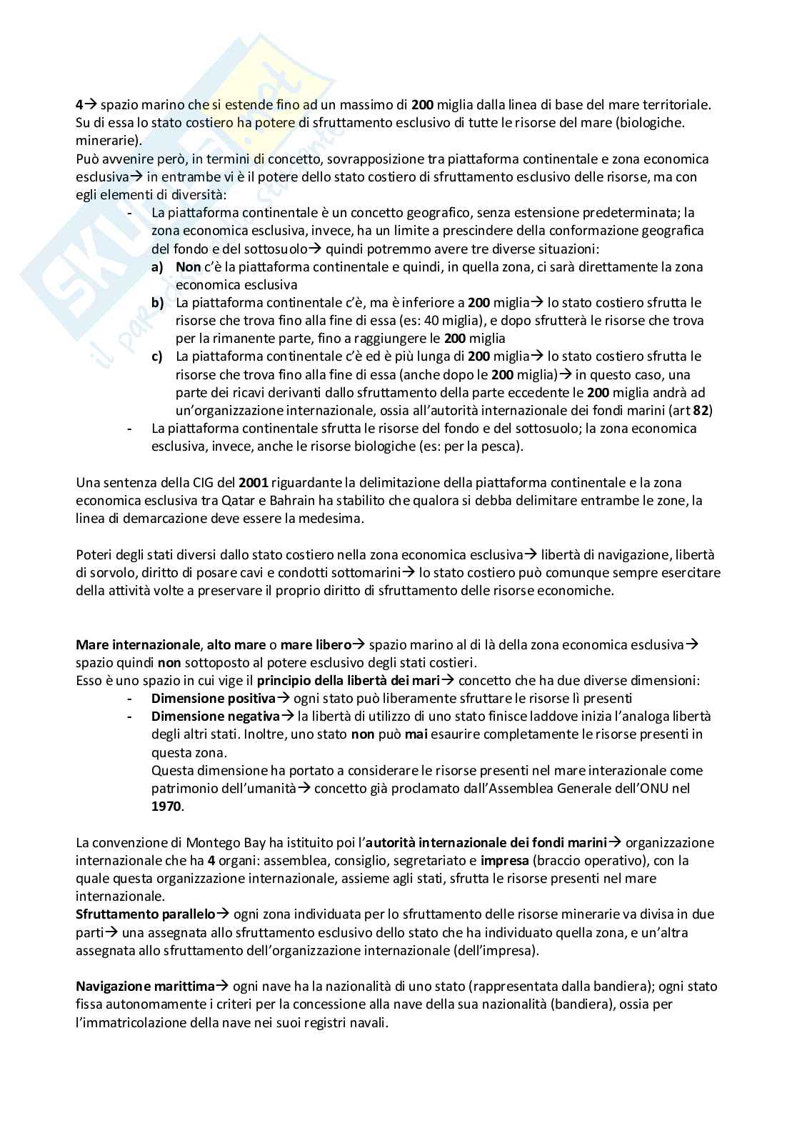 Appunti presi a lezione per l'esame di Diritto internazionale, basati sul manuale Diritto internazionale - XII edizione, Benedetto Conforti e Massimo Iovane Pag. 36