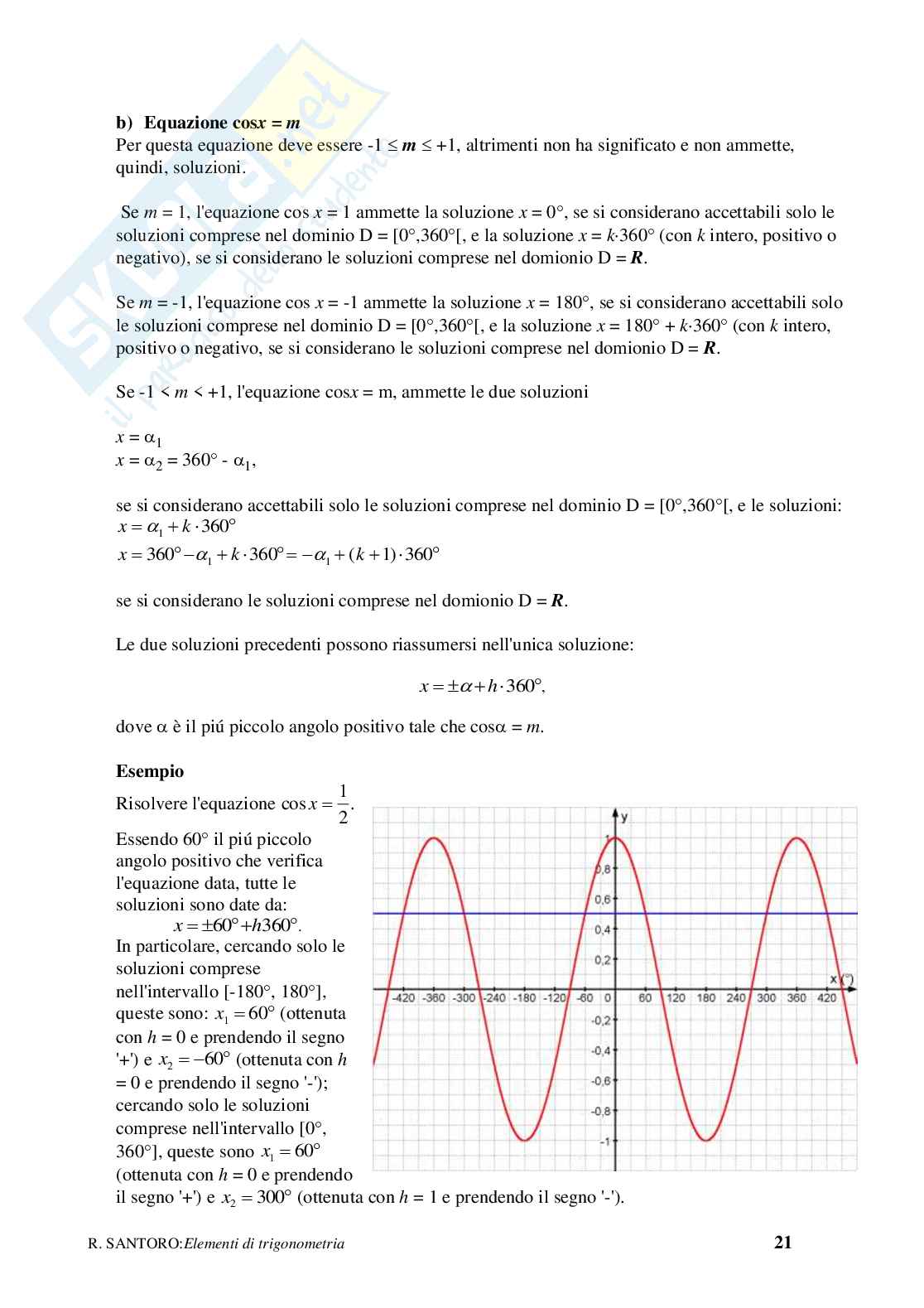 Elementi di trigonometria Pag. 21