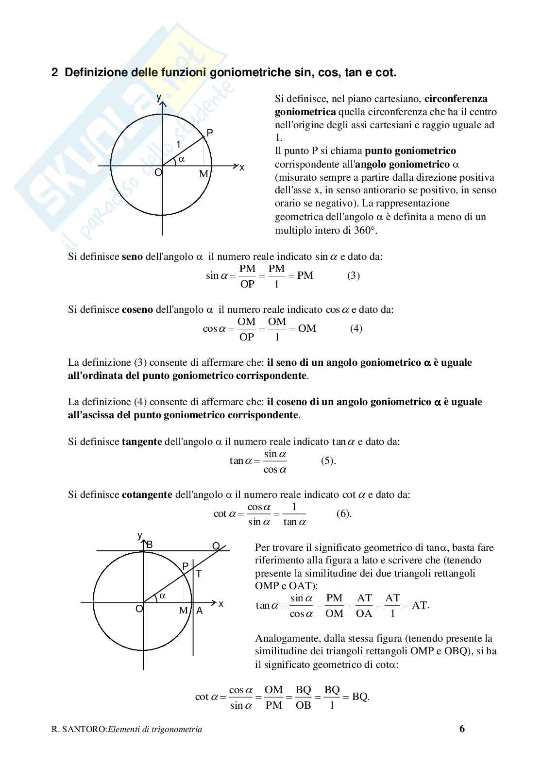 Elementi di trigonometria Pag. 6