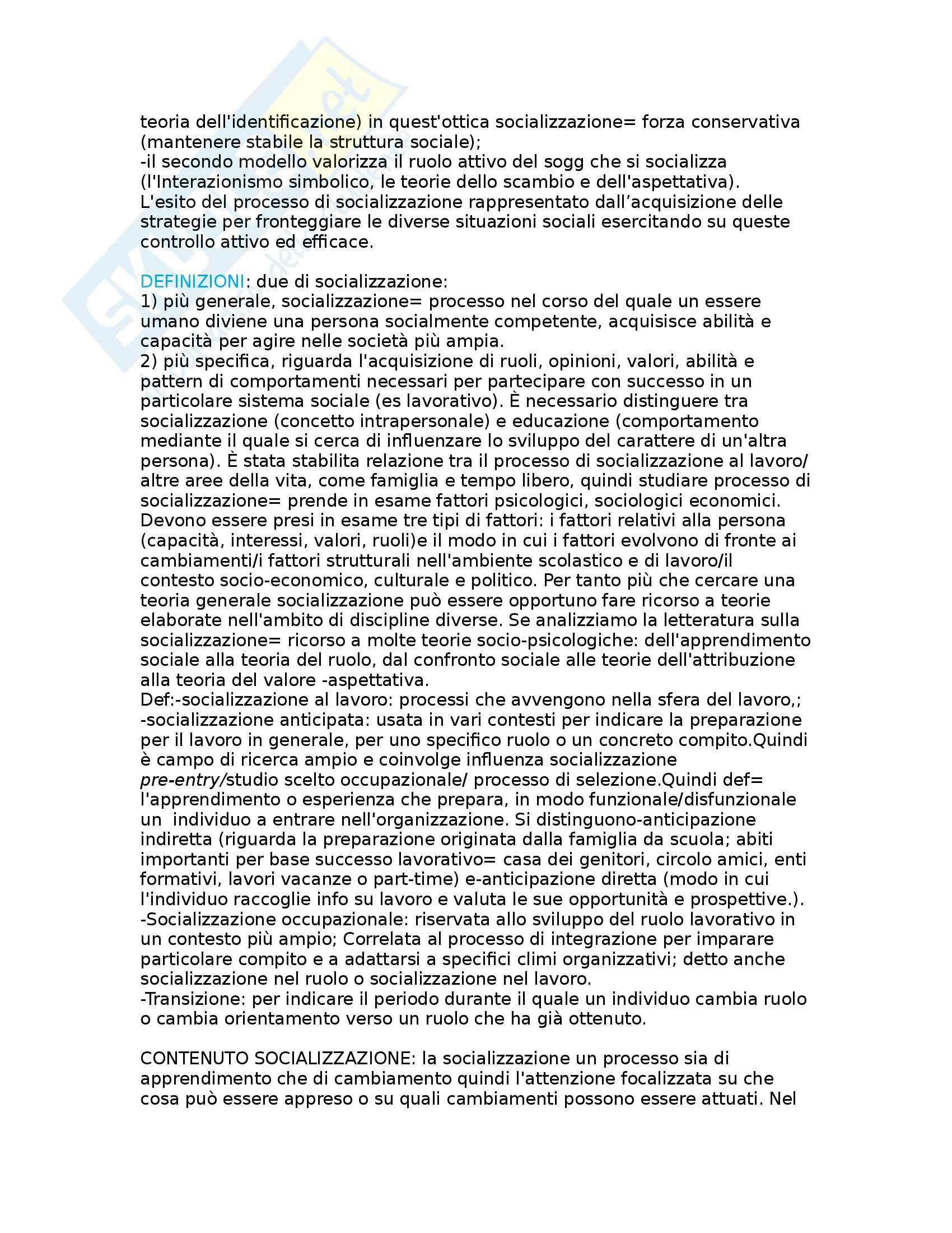 Riassunto esame Psicologia del lavoro, prof. Galliani, libro consigliato Psicologia e mondo del lavoro.Pedon, A., Maeran, R. 2002 Pag. 36
