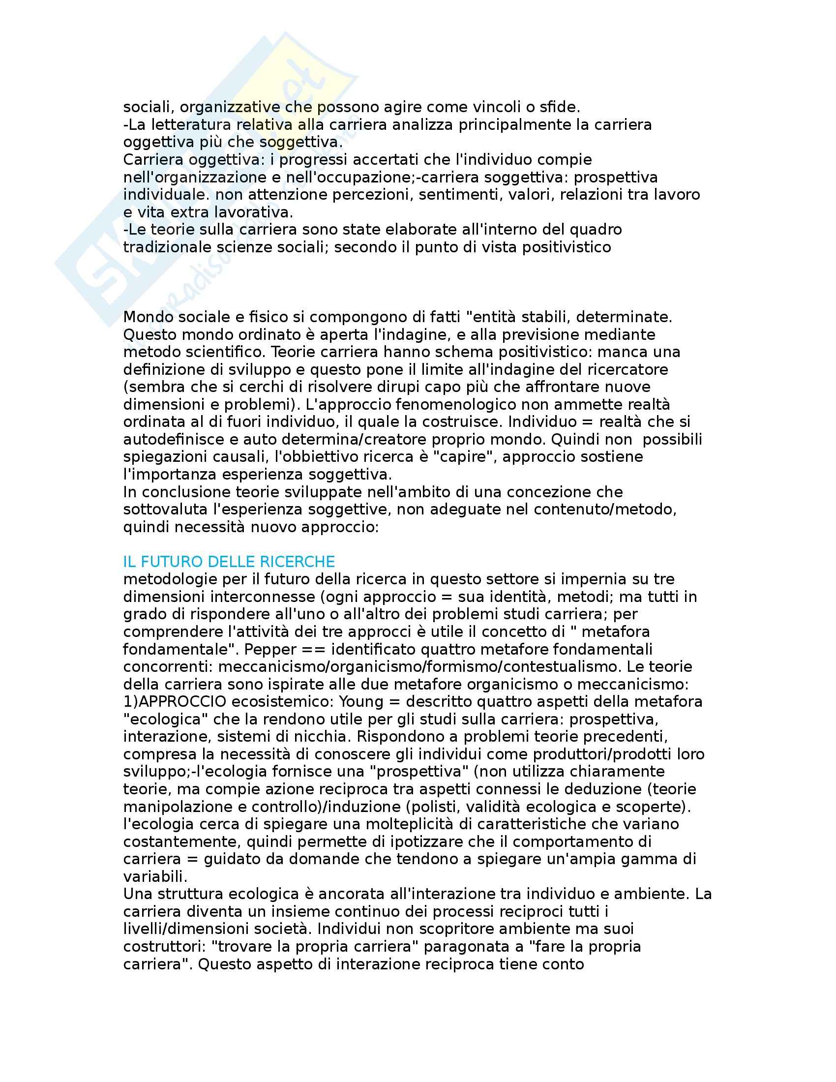 Riassunto esame Psicologia del lavoro, prof. Galliani, libro consigliato Psicologia e mondo del lavoro.Pedon, A., Maeran, R. 2002 Pag. 51