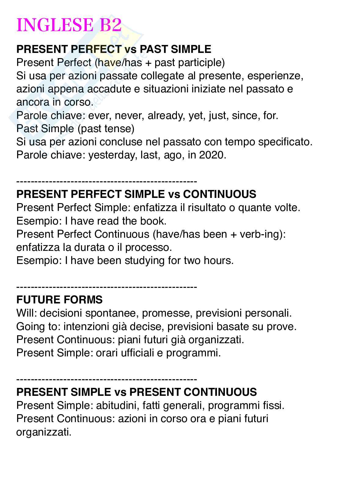 Laboratorio di lingua inglese B2 Pag. 1