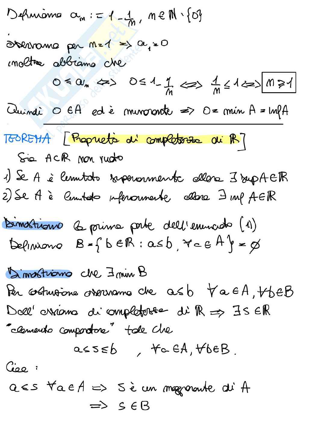 Appunti Analisi matematica I - prima parte Pag. 2