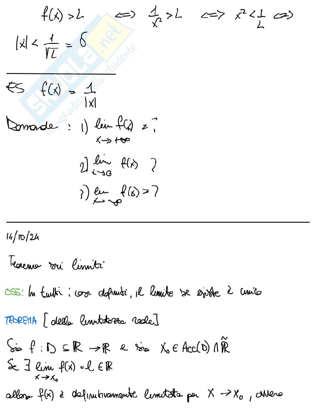 Appunti Analisi matematica I - prima parte Pag. 66