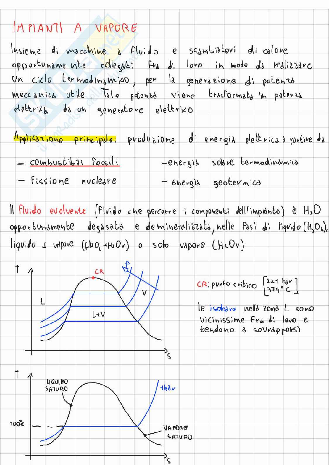 Appunti di Sistemi energetici su impianti a vapore Pag. 1