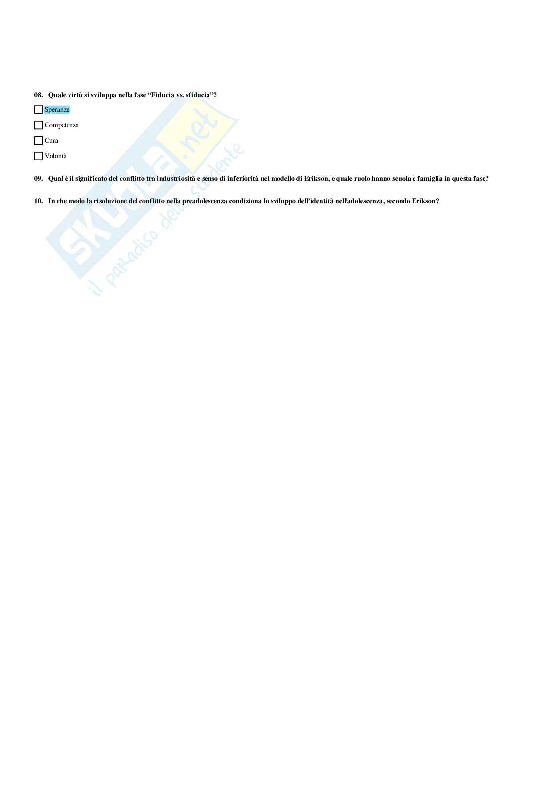 Paniere Pedagogia generale (2026) - Risposte multiple corrette Pag. 56