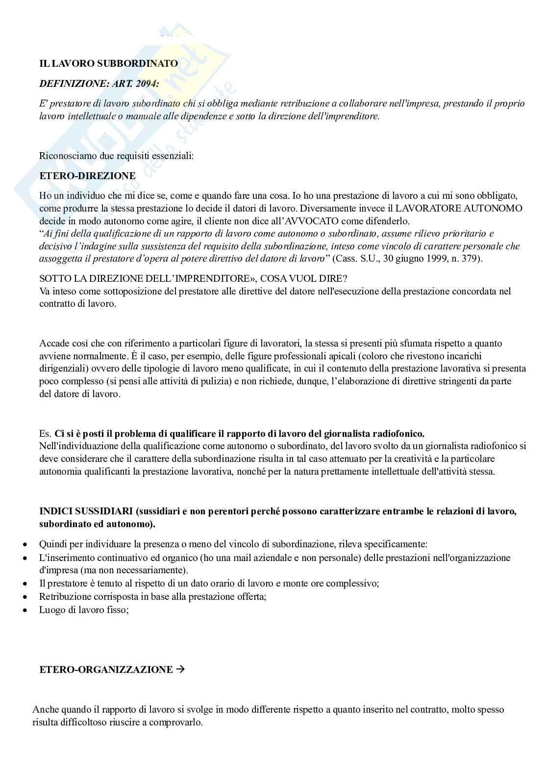 Diritto del lavoro Pag. 71