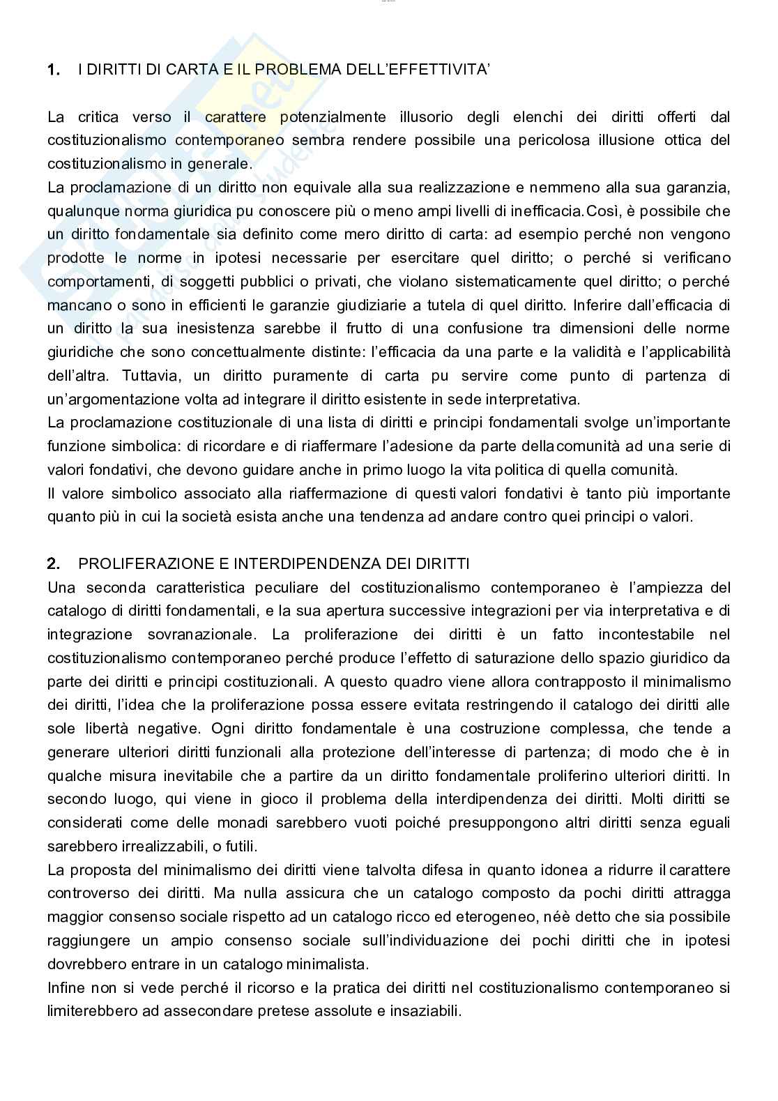 Riassunto esame Diritto costituzionale, prof Piciocchi, libro consigliato Il costituzionalismo dei diritti. Struttura e limiti del costituzionalismo contemporaneo, Pino Pag. 26