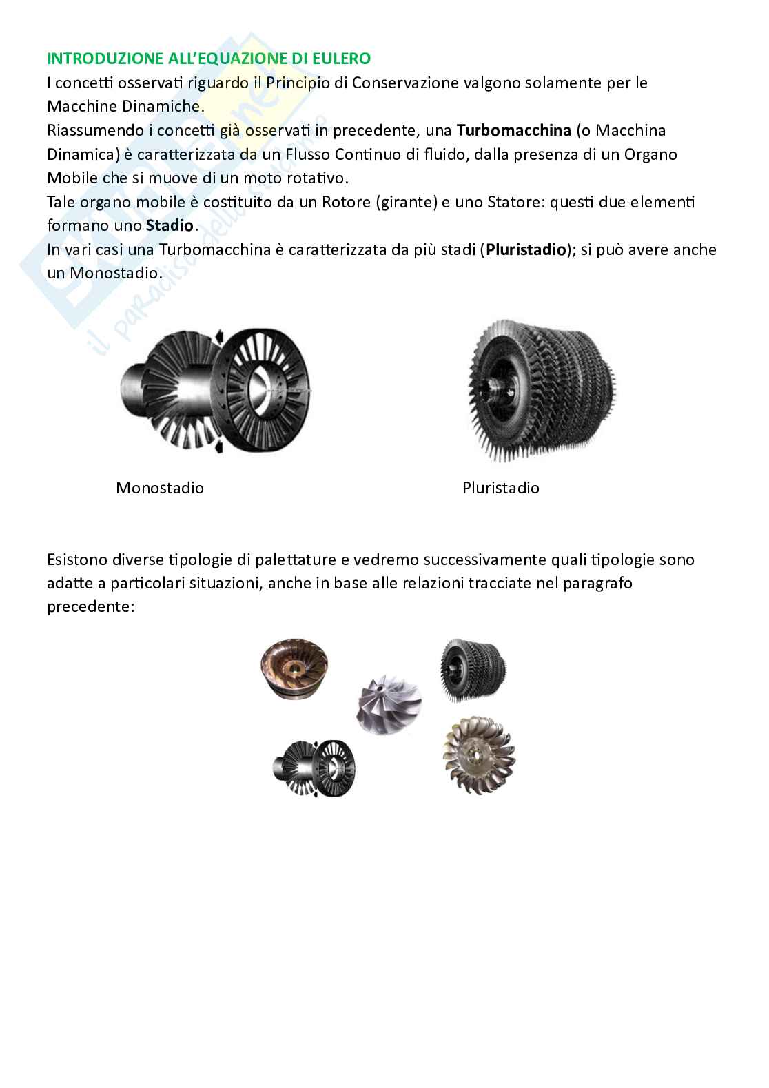 Sistemi energetici, parte 2 - Principio di conservazione dell'energia, Equazione di Bernoulli ed Equazione di Eulero Pag. 11