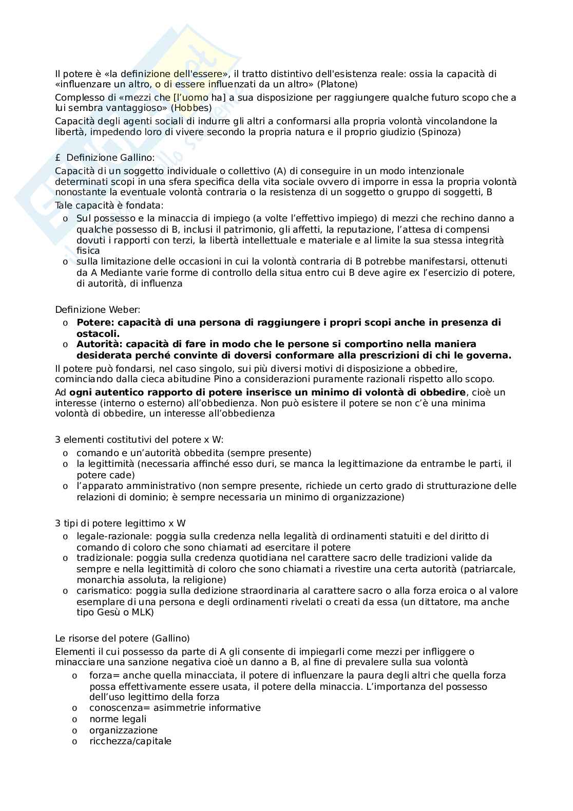 Riassunto esame Sistemi sociali comparati, Prof. Aureliani Thomas, libro consigliato Progetto sociologia, Jeff Manza, Richard Arum, Lynne Haney Pag. 6