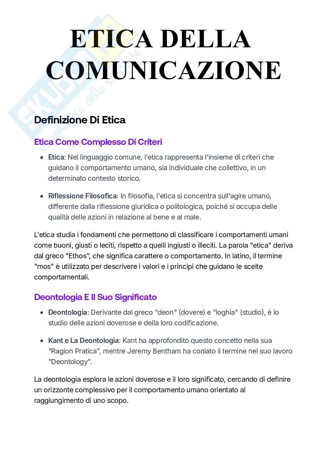Etica della comunicazione Pag. 1