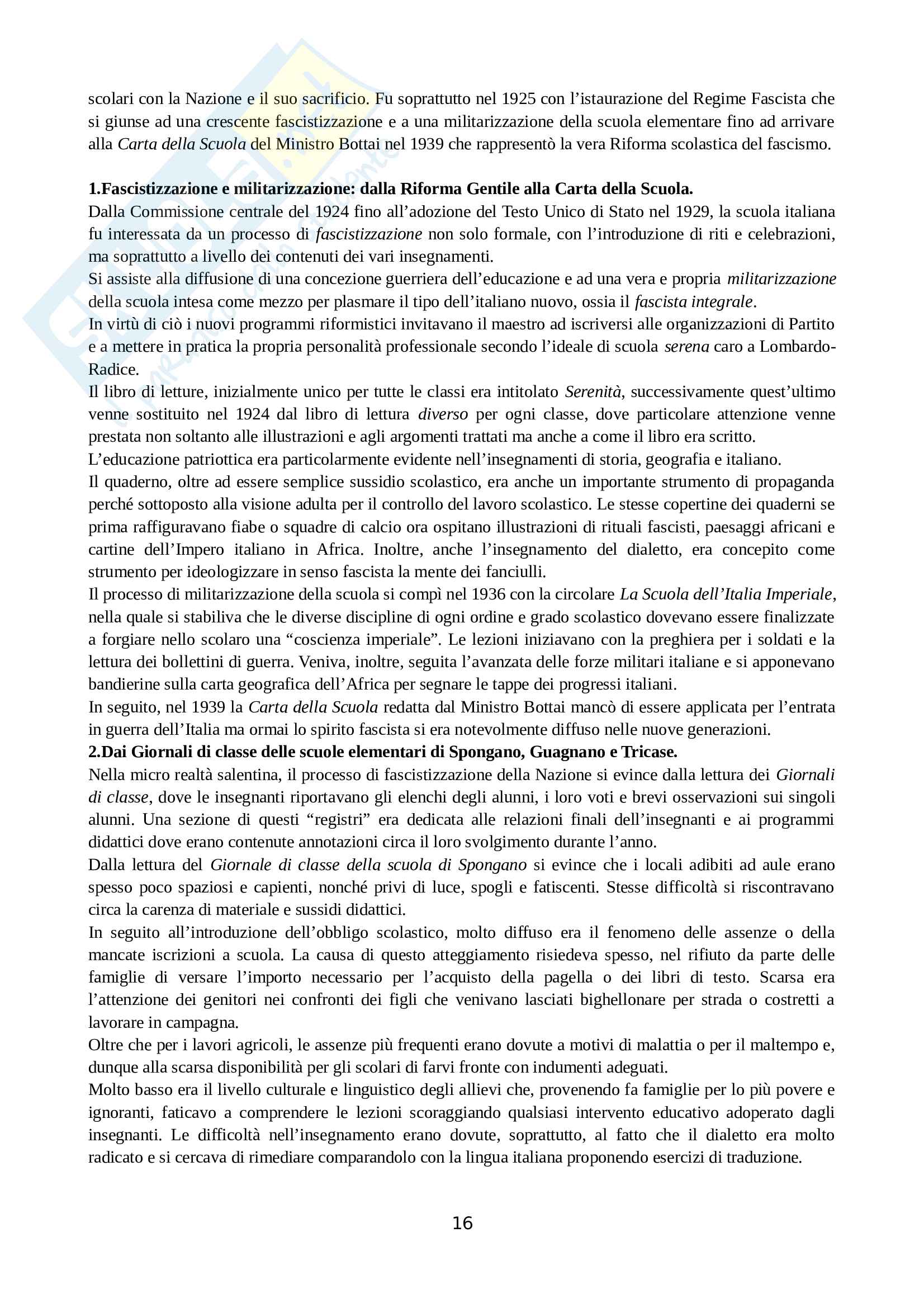Riassunto esame storia dell'educazione, prof. Colaci, libro consigliato I bambini e la società, Colaci Pag. 16