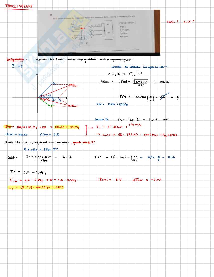 Prove svolte di Elettrotecnica e macchine elettriche Pag. 1