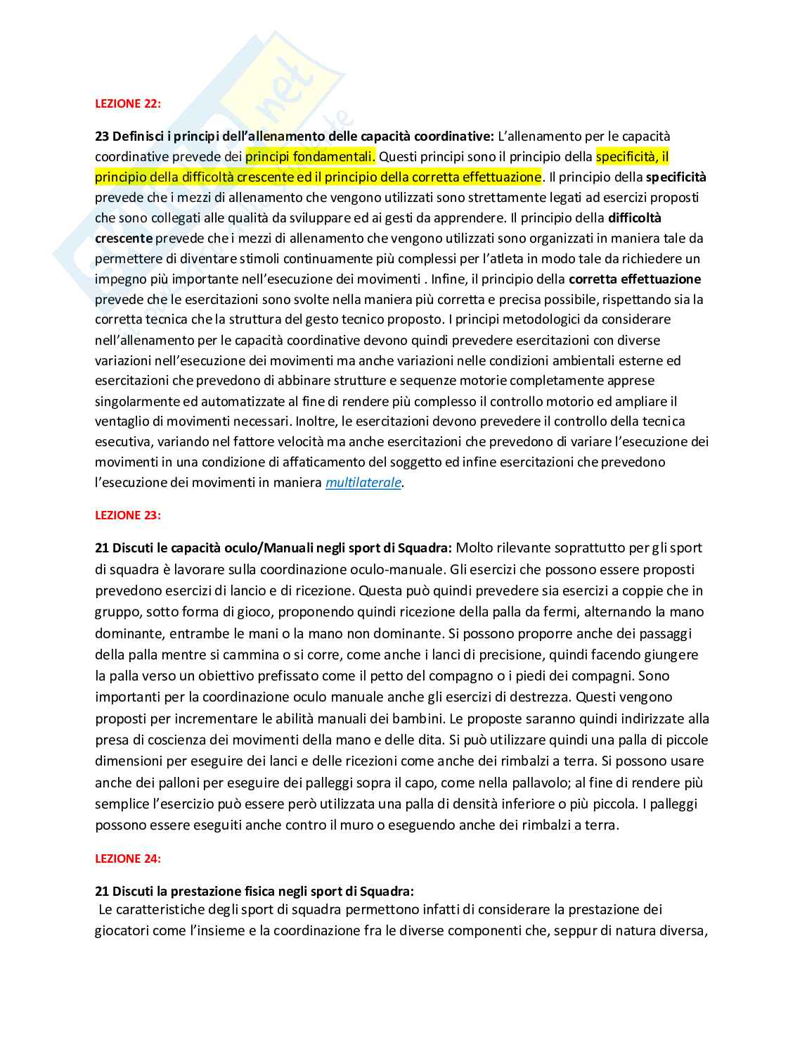 Paniere Didattica degli sport di squadra (2026) - Risposte aperte corrette  Pag. 16