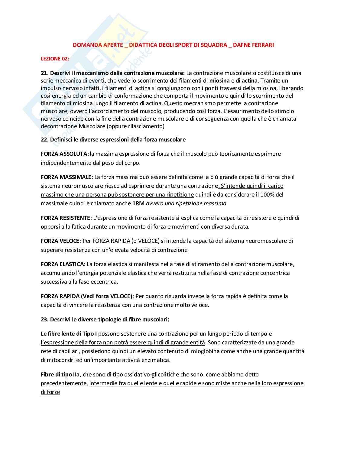 Paniere Didattica degli sport di squadra (2026) - Risposte aperte corrette  Pag. 2