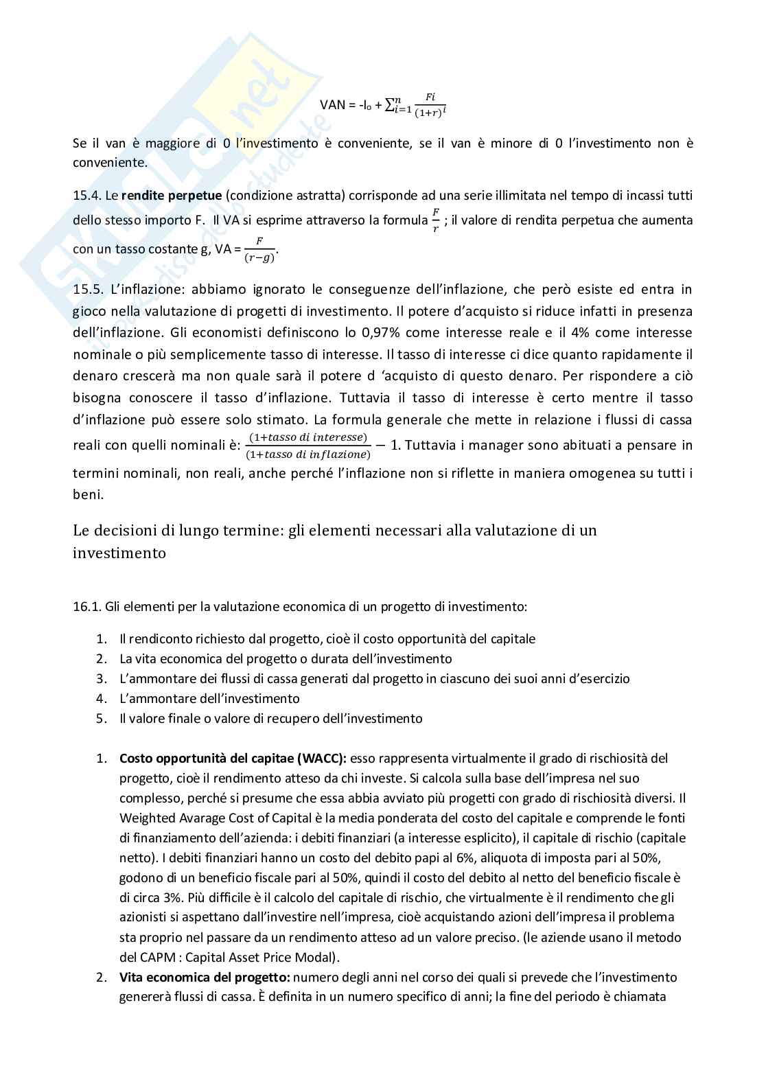 Economia e organizzazione aziendale - seconda parte Pag. 16