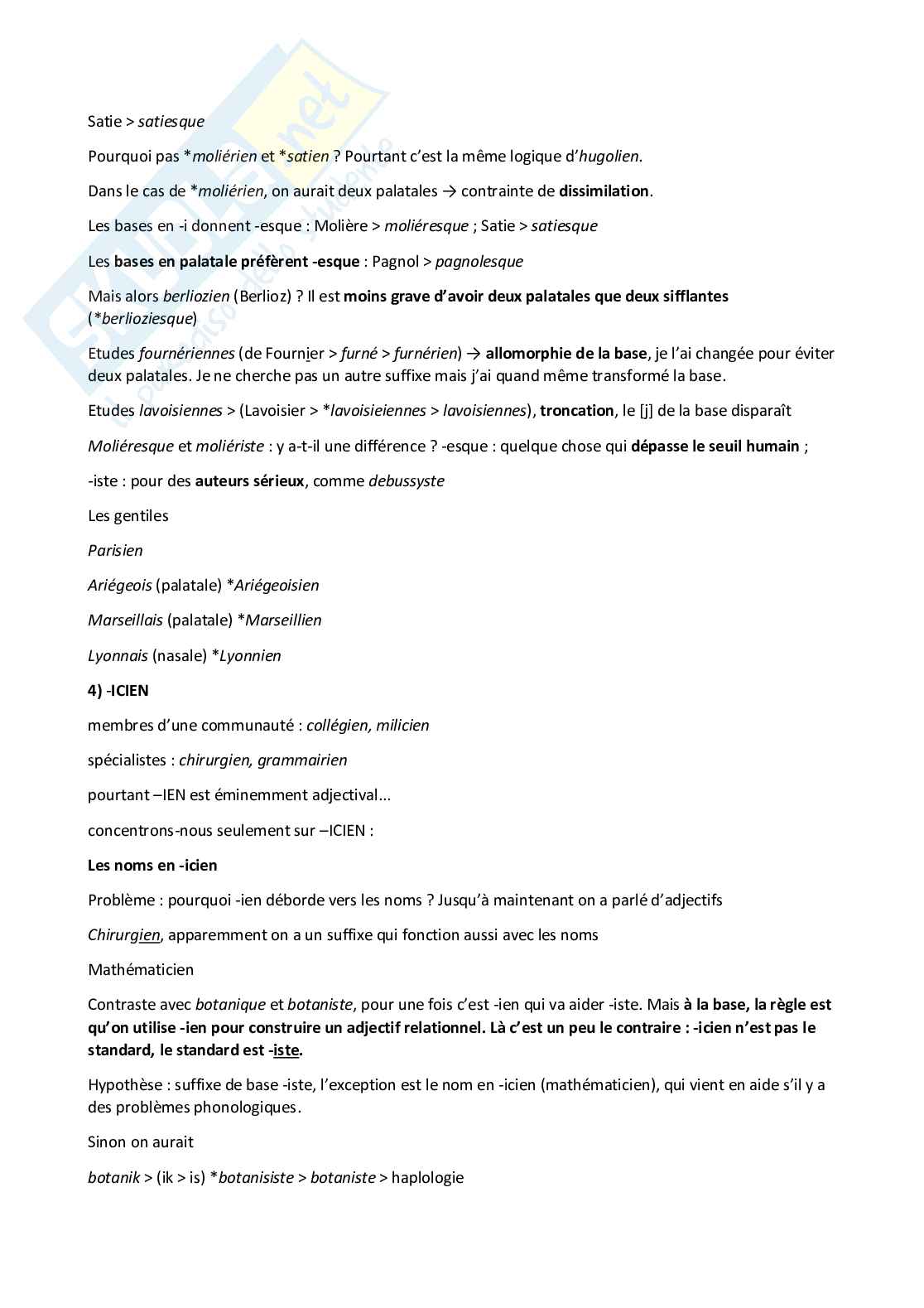 Linguistica francese magistrale Floquet parte A Pag. 56