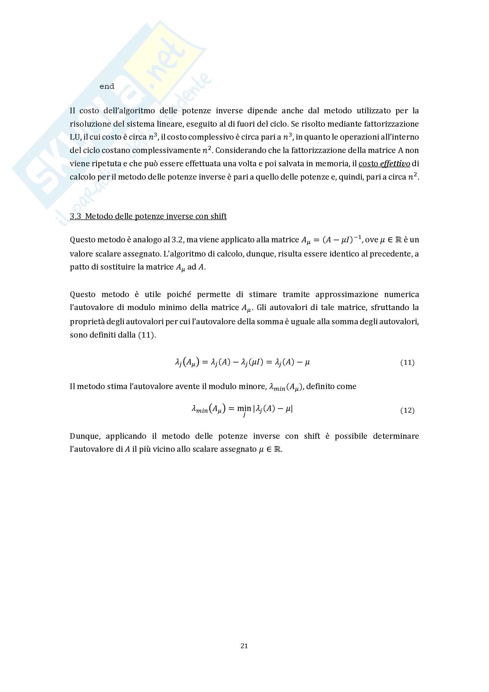 Calcolo numerico Pag. 21