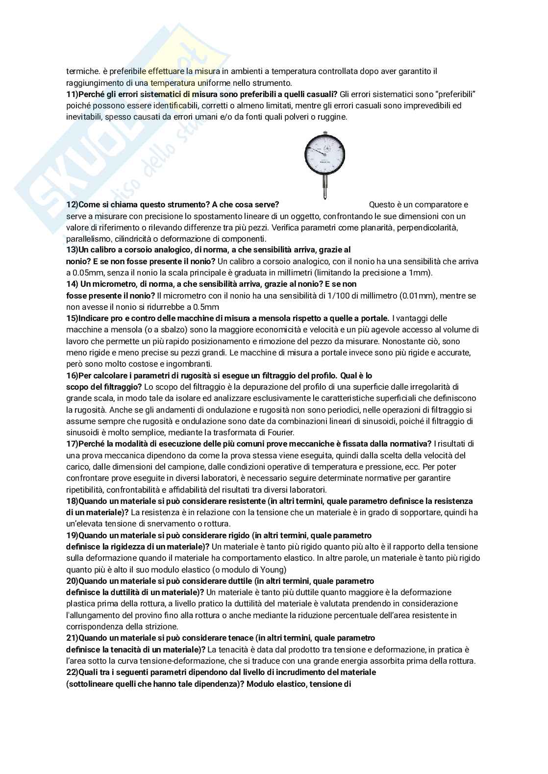 Risposte domande esame Tecnologia meccanica Pag. 2
