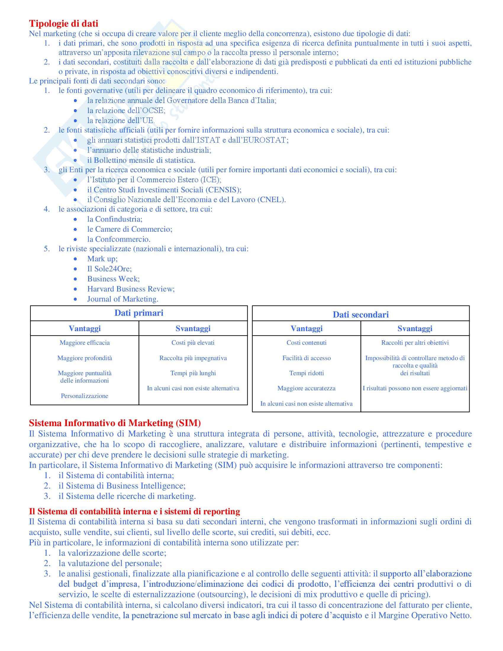 Strategie di marketing - Appunti Pag. 1