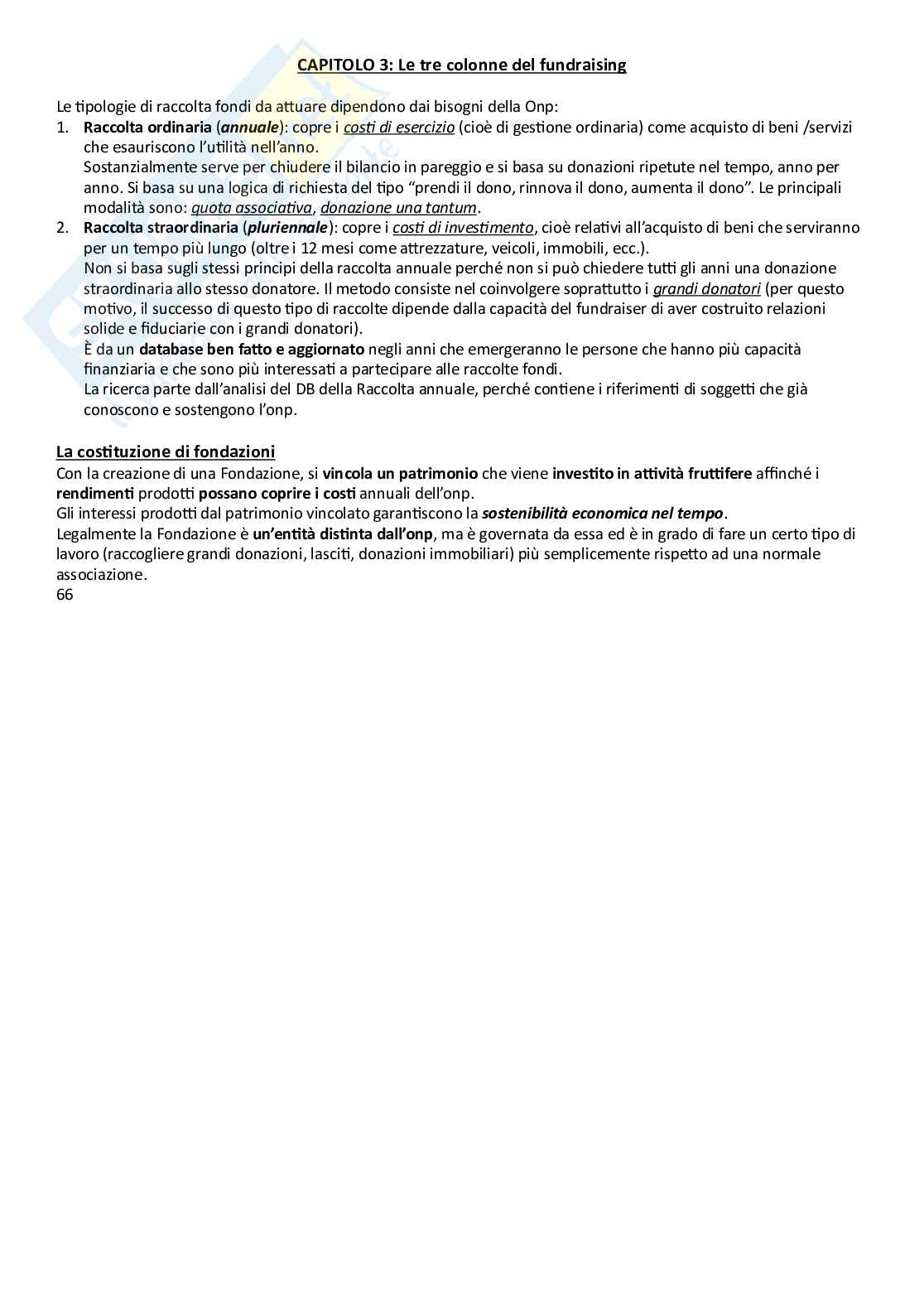 Marketing pubblico e delle aziende no profit fund raising Pag. 66