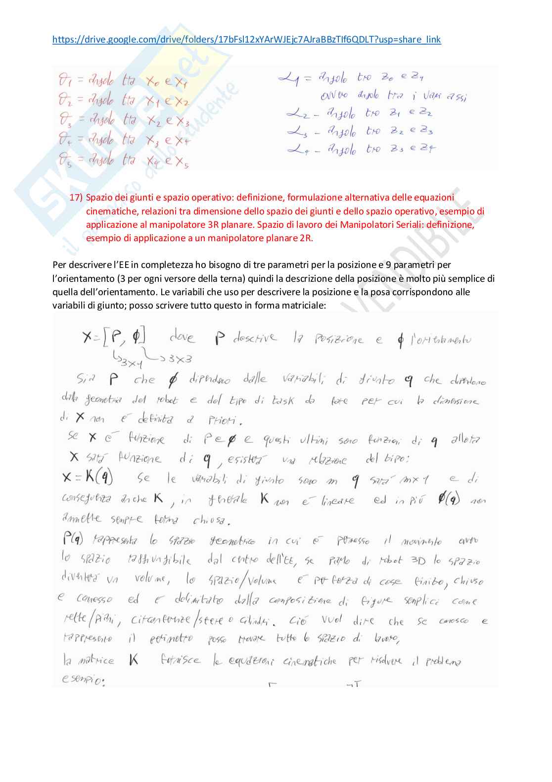 Risposte domande d'esame Meccanica dei robot Pag. 36