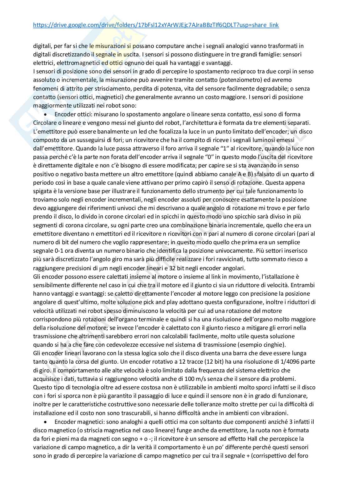 Risposte domande d'esame Meccanica dei robot Pag. 6
