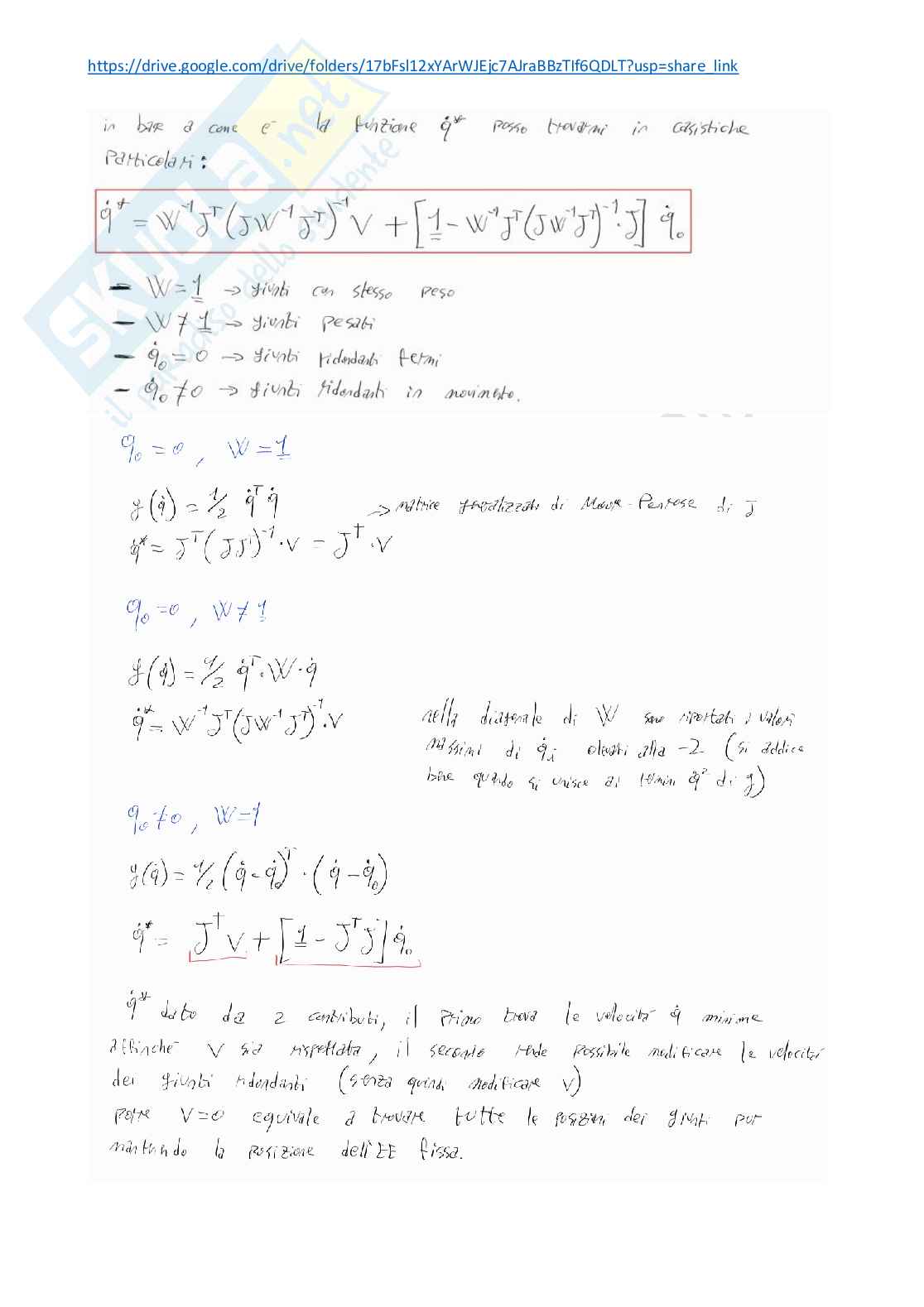 Risposte domande d'esame Meccanica dei robot Pag. 76