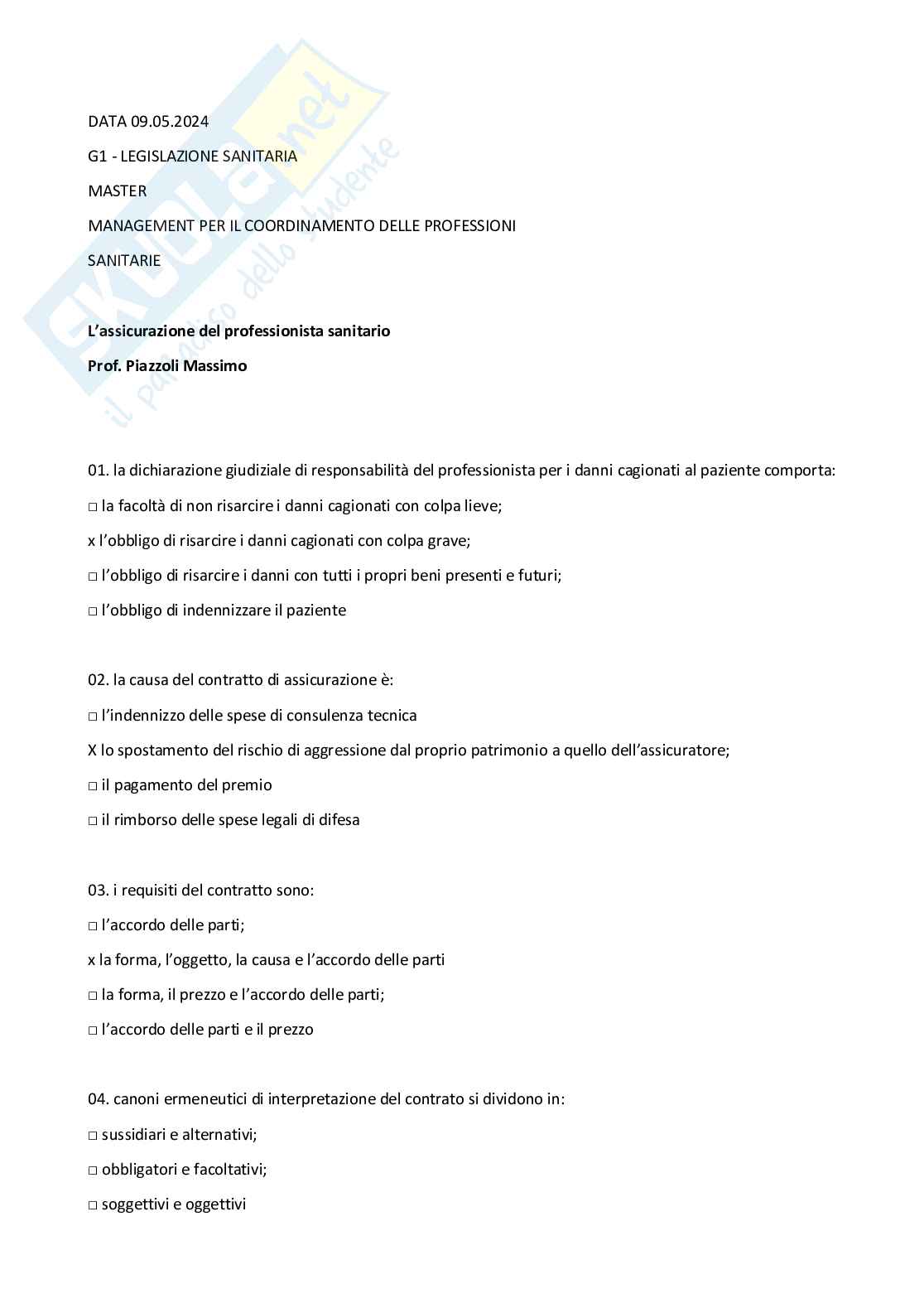 Paniere modulo G1 Economia aziendale Pag. 1