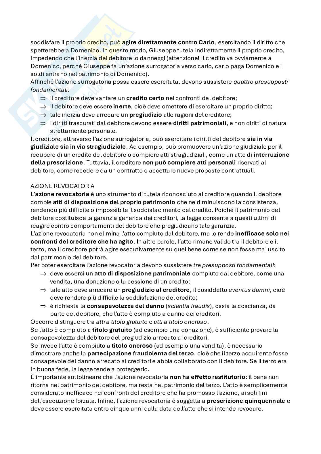 Riassunto esame Diritto privato, Prof. Bocchini Roberto, libro consigliato Manuale di diritto privato, Bocchini, Quadri Pag. 21