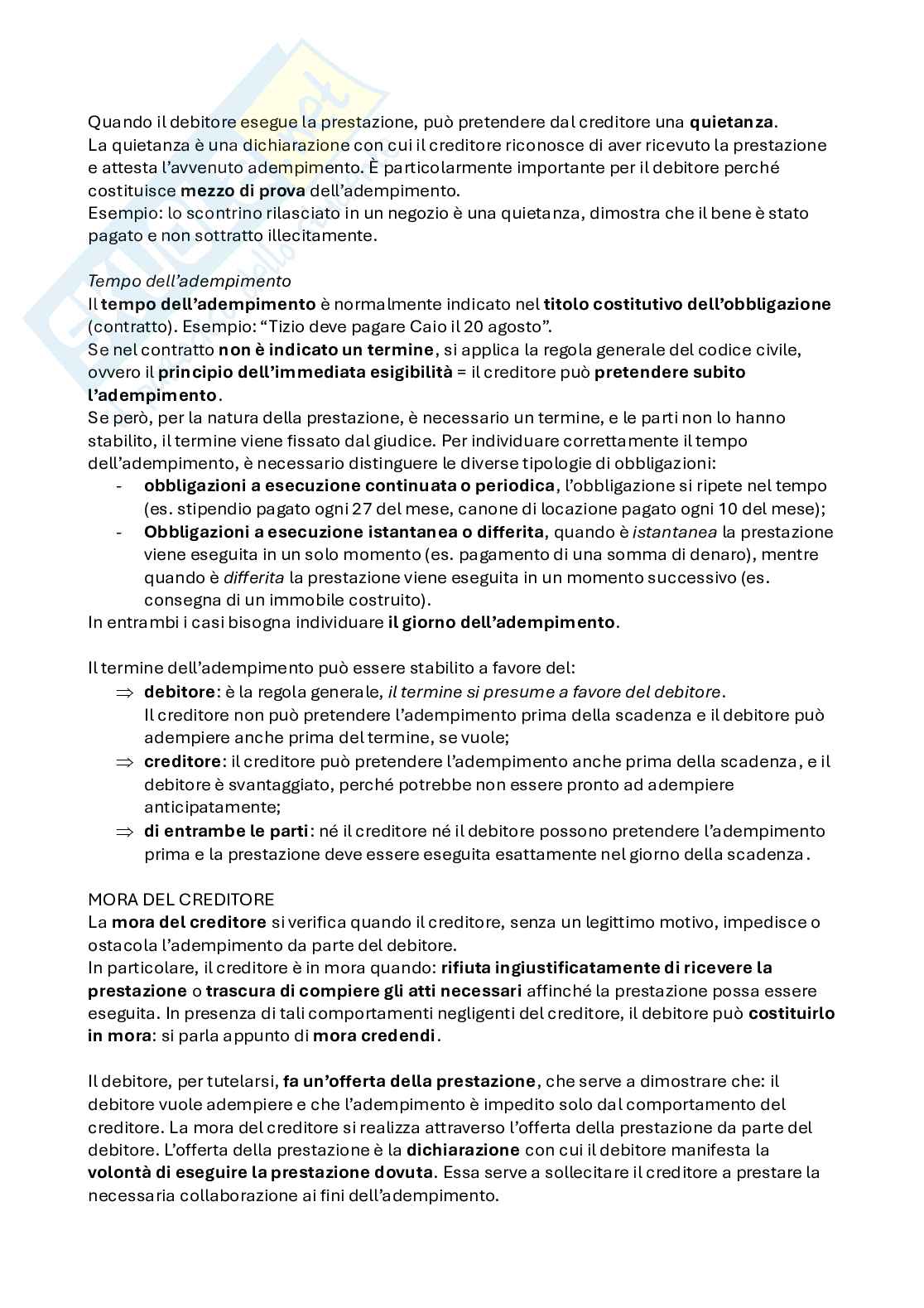 Riassunto esame Diritto privato, Prof. Bocchini Roberto, libro consigliato Manuale di diritto privato, Bocchini, Quadri Pag. 6
