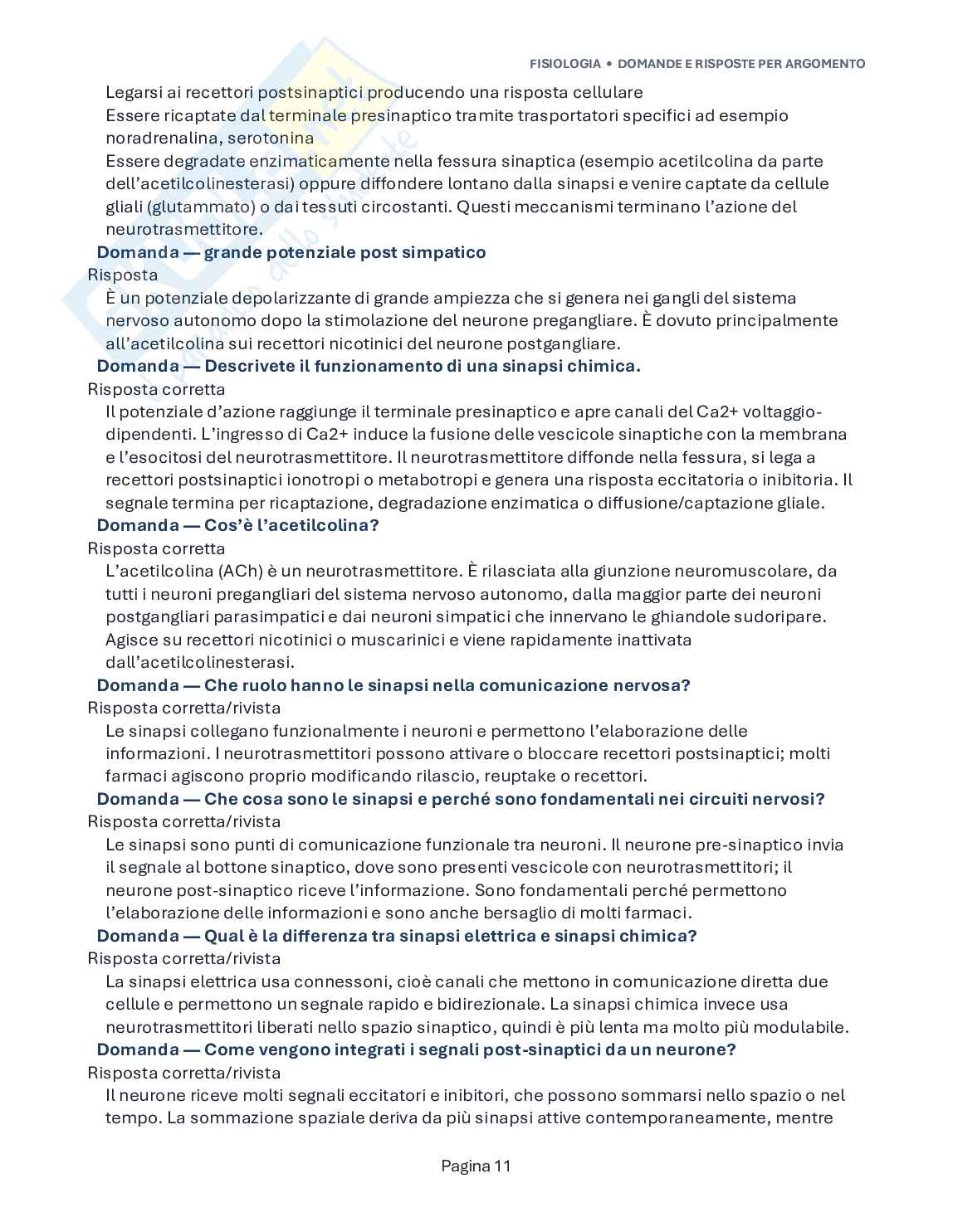 Domande aperte esame Fisiologia umana Pag. 11