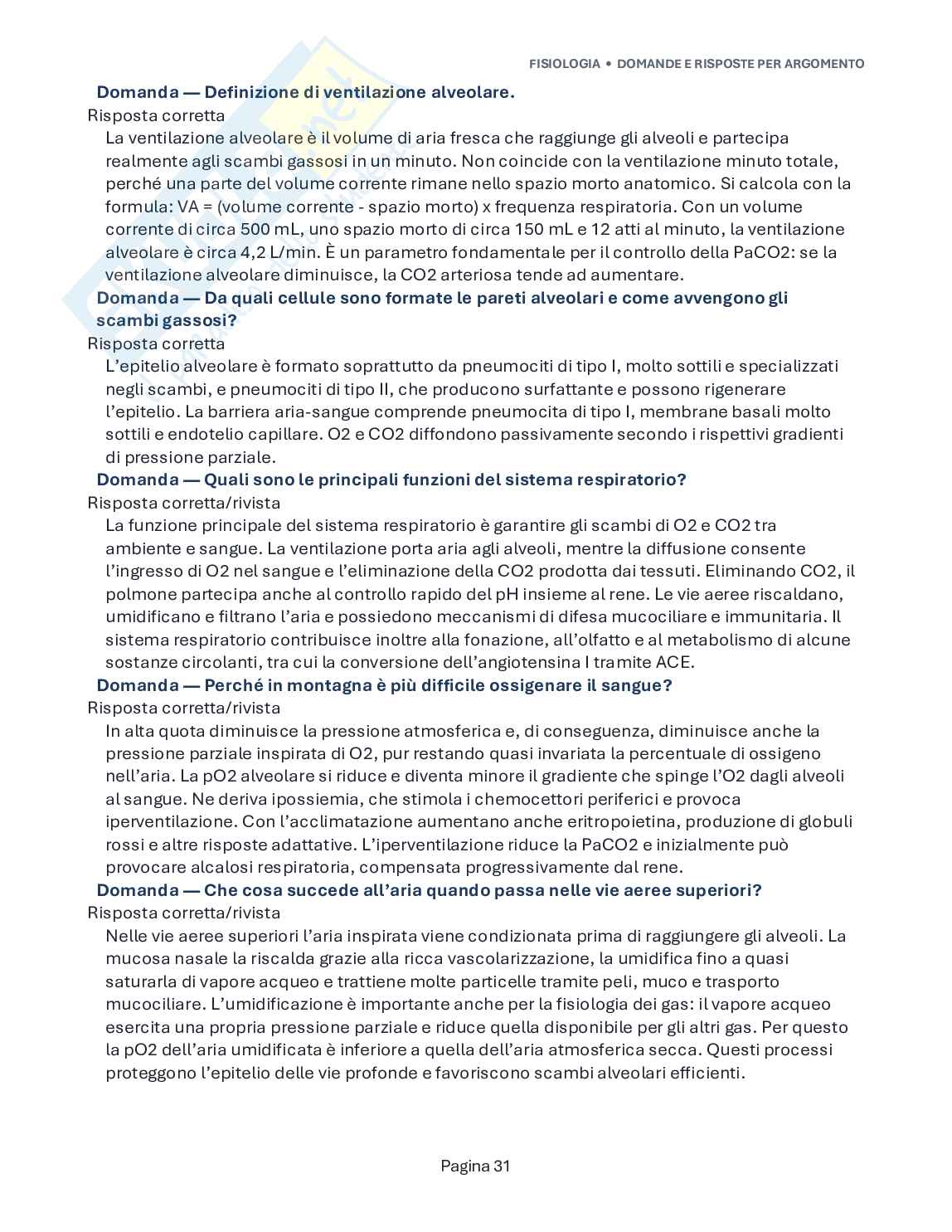 Domande aperte esame Fisiologia umana Pag. 31