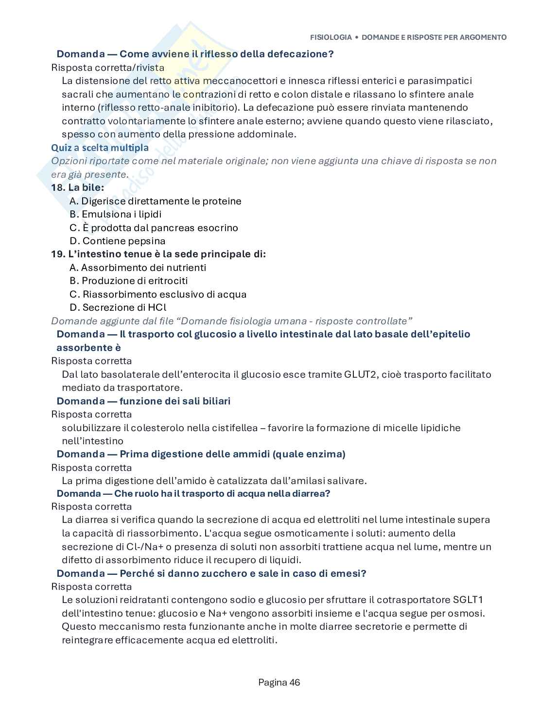 Domande aperte esame Fisiologia umana Pag. 46