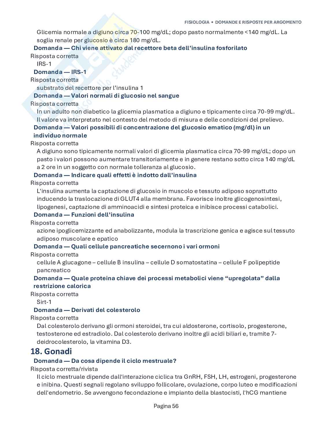 Domande aperte esame Fisiologia umana Pag. 56