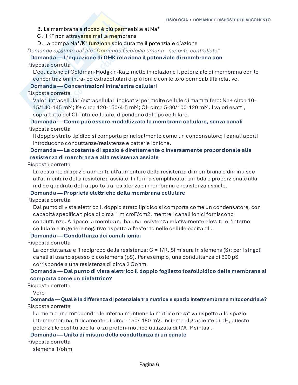 Domande aperte esame Fisiologia umana Pag. 6