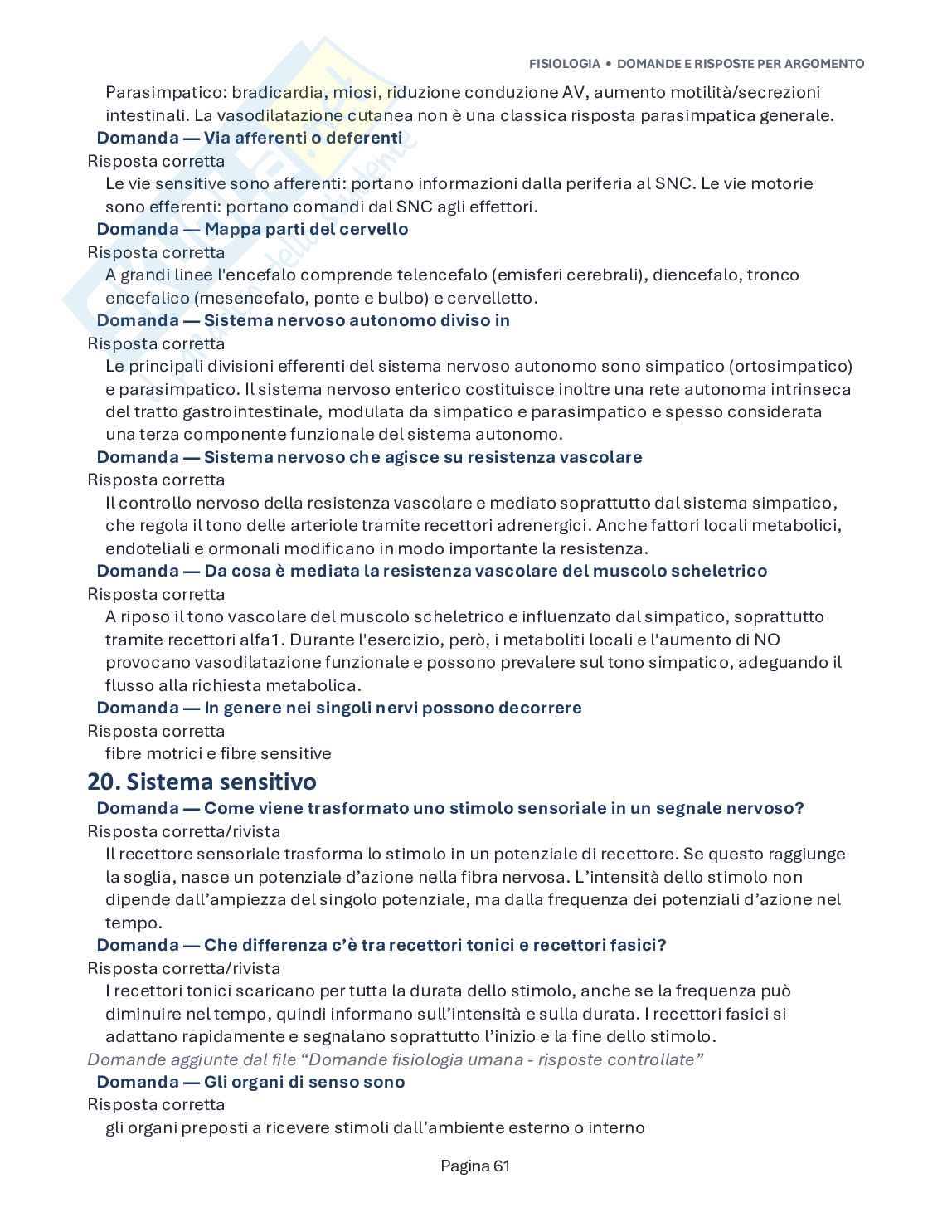 Domande aperte esame Fisiologia umana Pag. 61