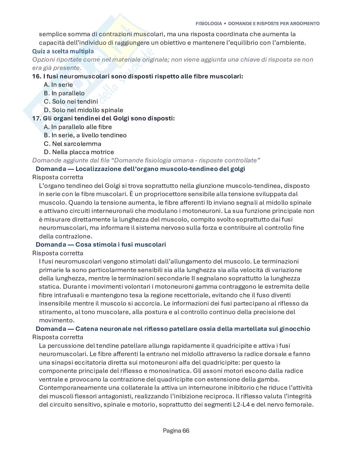 Domande aperte esame Fisiologia umana Pag. 66