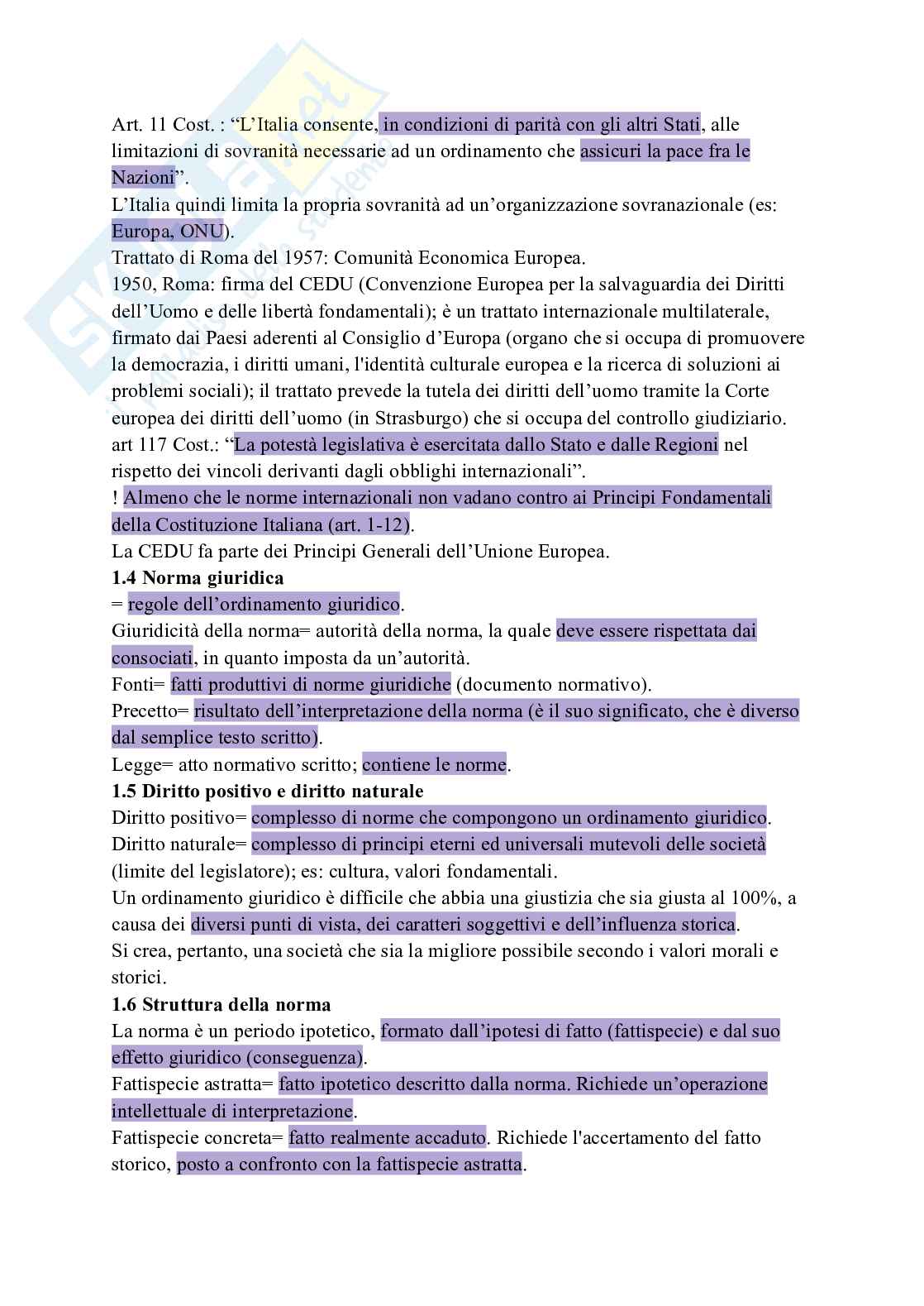 Riassunto esame Diritto privato, Prof. Di Lorenzo Giovanni, libro consigliato Manuale di diritto privato, Torrente, Schlesinger Pag. 2