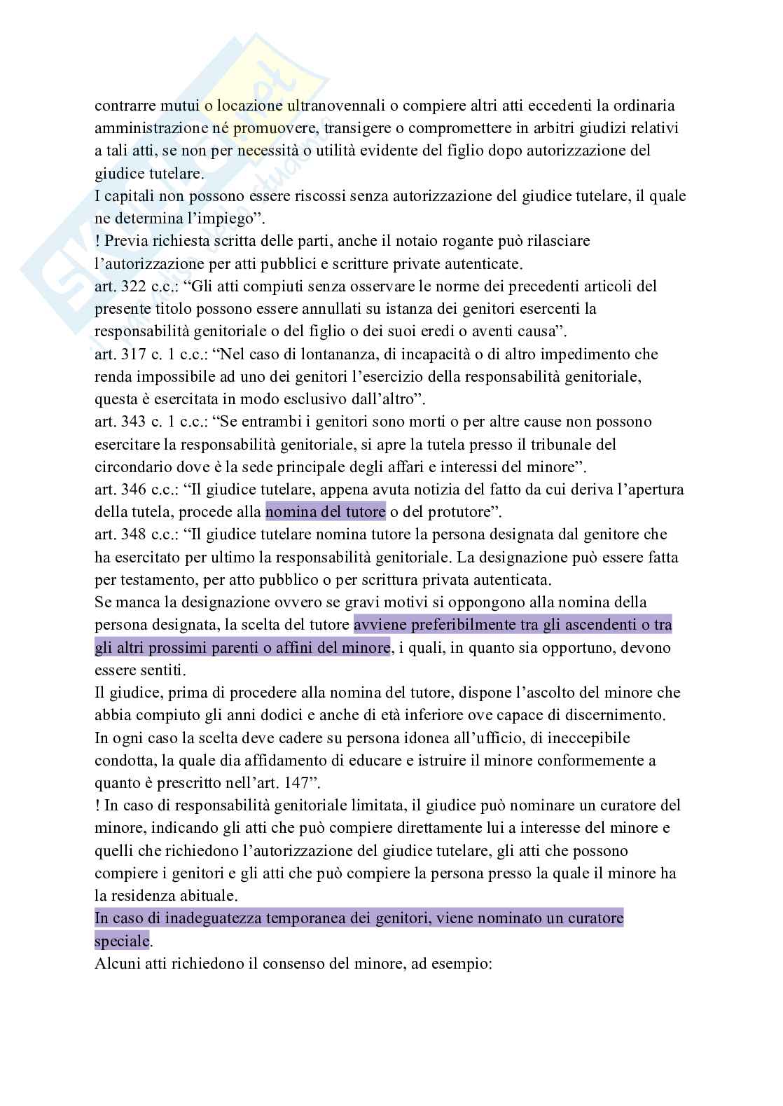 Riassunto esame Diritto privato, Prof. Di Lorenzo Giovanni, libro consigliato Manuale di diritto privato, Torrente, Schlesinger Pag. 21