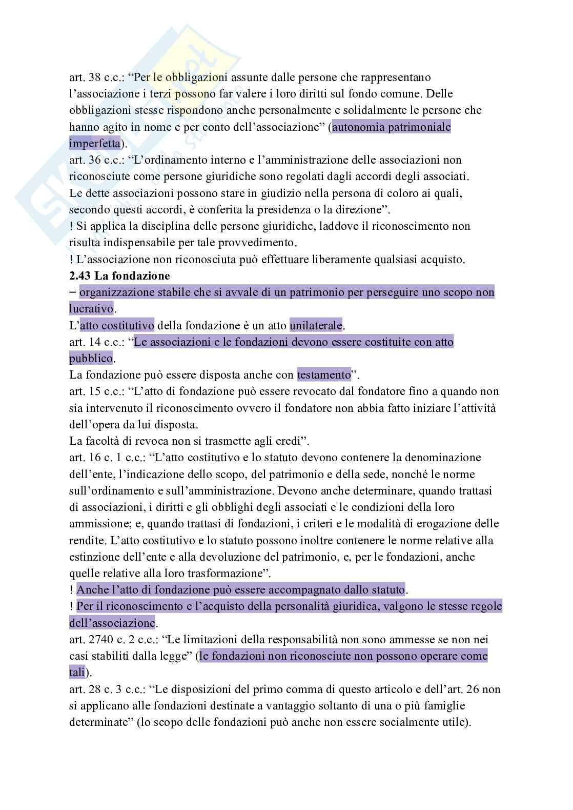 Riassunto esame Diritto privato, Prof. Di Lorenzo Giovanni, libro consigliato Manuale di diritto privato, Torrente, Schlesinger Pag. 41