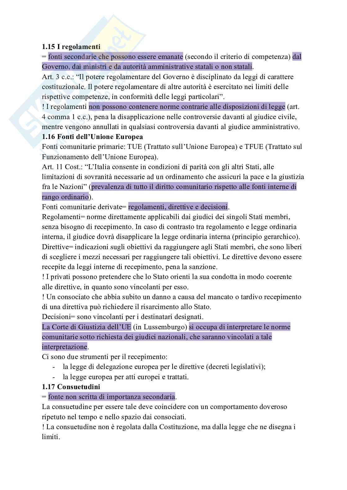 Riassunto esame Diritto privato, Prof. Di Lorenzo Giovanni, libro consigliato Manuale di diritto privato, Torrente, Schlesinger Pag. 6
