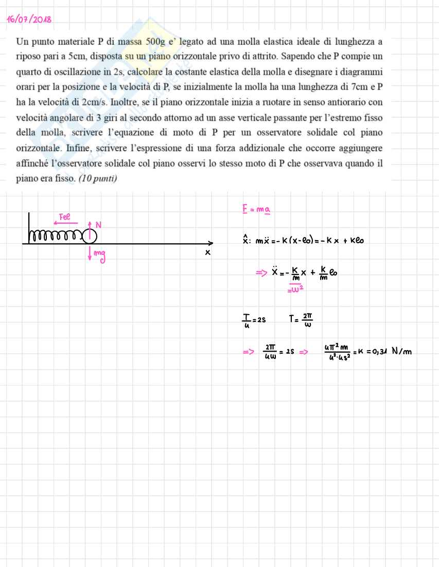 Esercizi svolti di esami di Fisica 1 (parte 1) Pag. 26