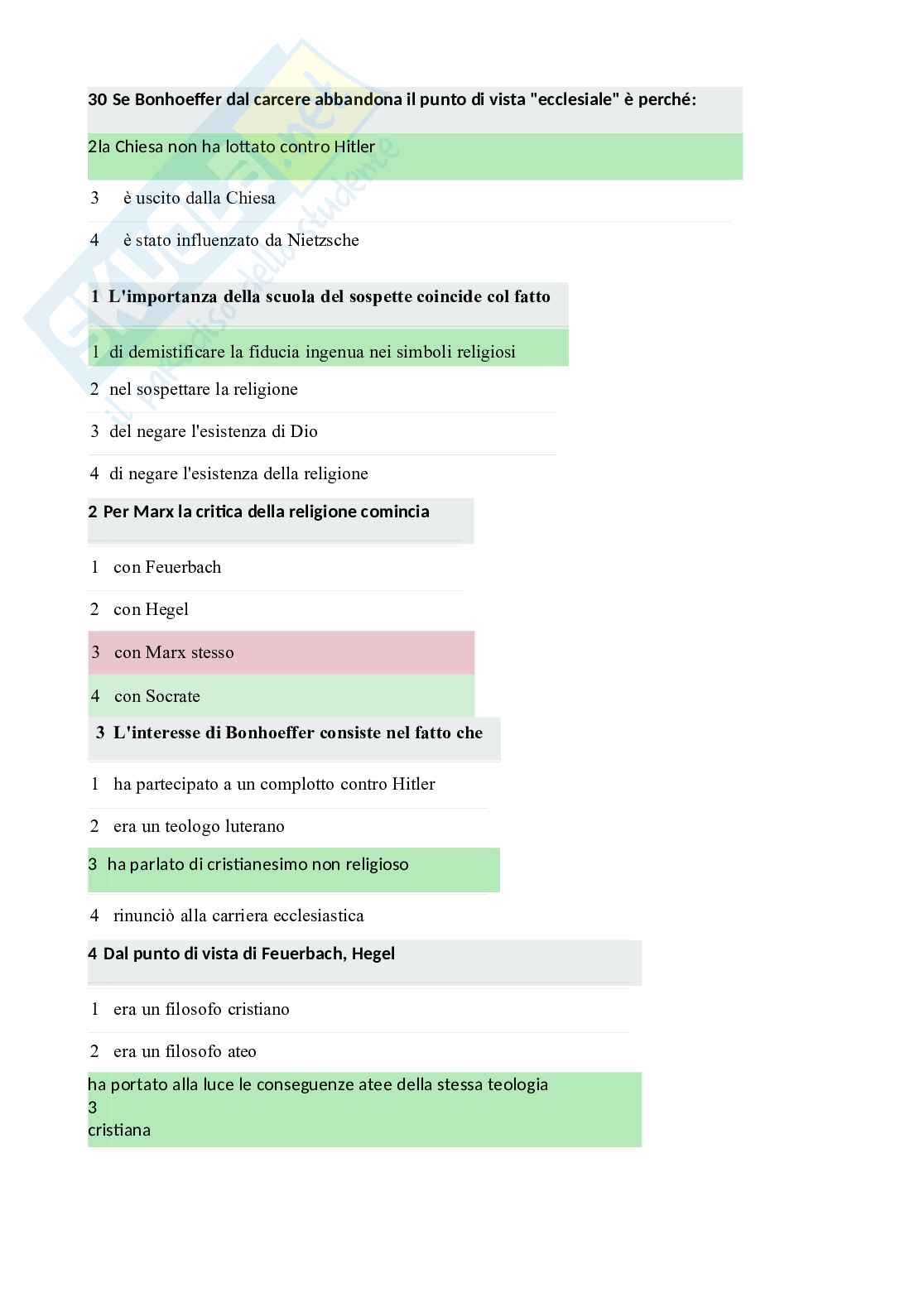 Paniere di Filosofia della religione, 2026 Pag. 21