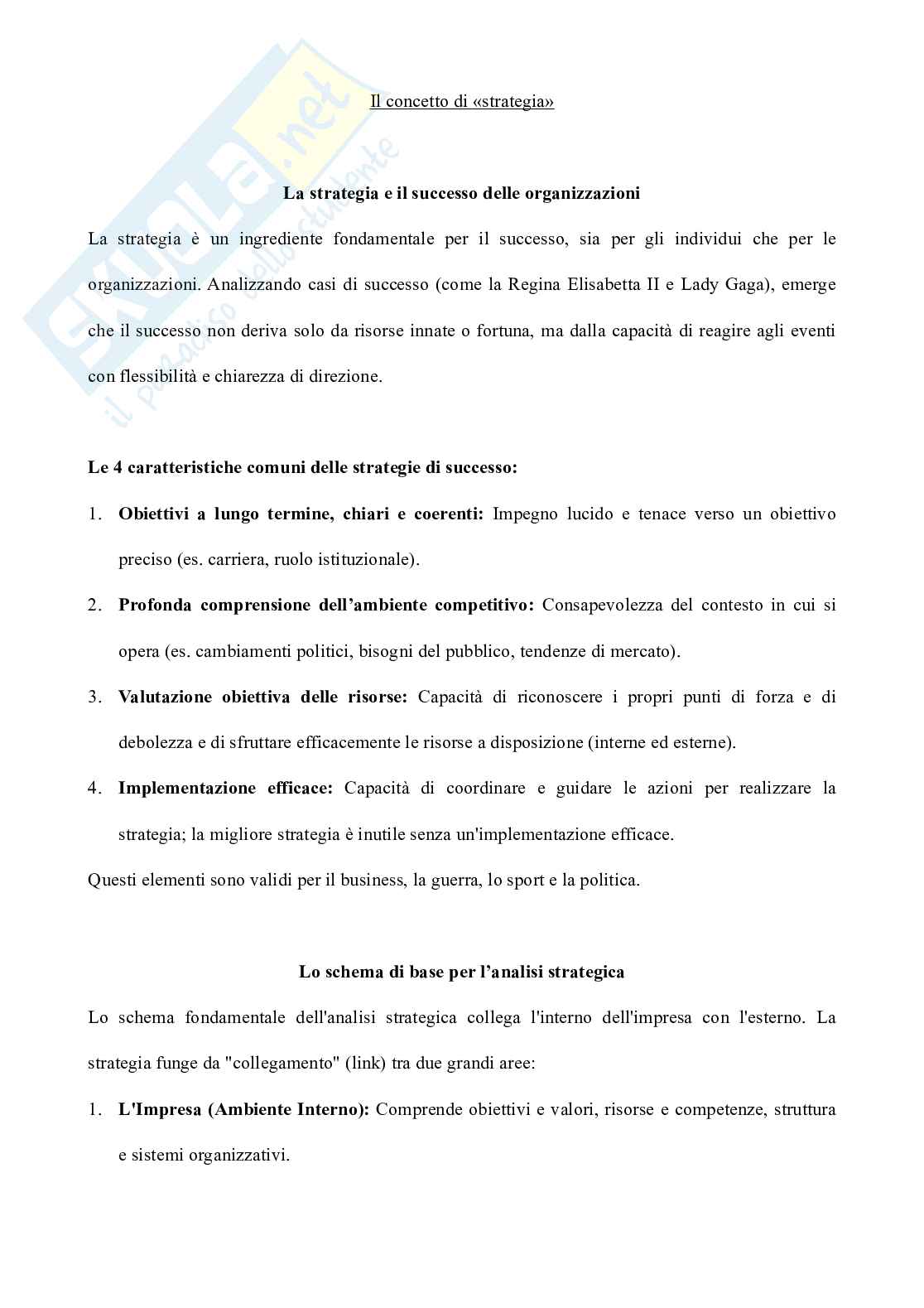Riassunto esame Gestione aziendale, Prof. D'adamo Idiano, libro consigliato L'analisi strategica per le decisioni aziendali  , Grant Pag. 1