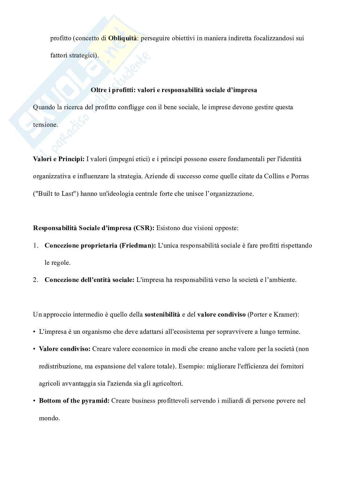 Riassunto esame Gestione aziendale, Prof. D'adamo Idiano, libro consigliato L'analisi strategica per le decisioni aziendali  , Grant Pag. 11